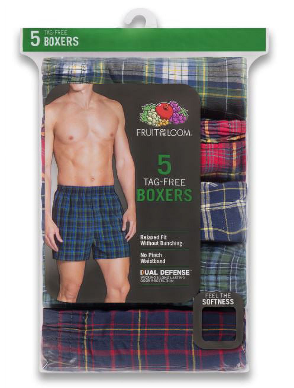 Fruit of the Loom Men's Dual Defense Woven Plaid Tartan
