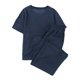 thumbnail image 5 of Gibobby Conjunto de sudadera y pantalones Colección de cintura a cuadros para mujer, pantalones de manga corta con cordón de fina, informales, a la moda, de C(Azul,XL), 5 of 5