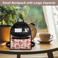 thumbnail image 5 of Eheartsgir Capybara Strawberry Pattern Mini Backpack, Zipper Closure Polyester Small Backpack for Shopping Walking, Lightweight Travel Rucksack, 5 of 8