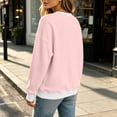 thumbnail image 6 of Chiccall Women's Fleece Crewneck Sweatshirt, Long Sleeve Loose Fit Pullover Casual Tops for Women, 6 of 9