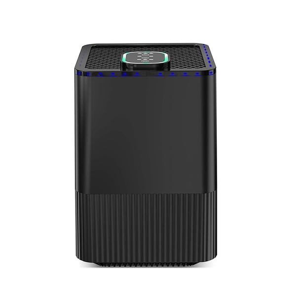 Purificador de aire, purificador de aire HEPA H11 para polen, polvo y humo, purificador de aire con filtración de 4 capas e ionizador de aire, 3 modos de purificación para sala de estar/oficina (Negro