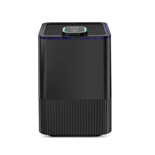 Air Purifier, HEPA H11 Air Purifier for Pollen, Dust and Smoke, Air Purifier with 4-Layer Filtration and Air Ionizer, 3 Purification Modes for Living Room/Office (Black)