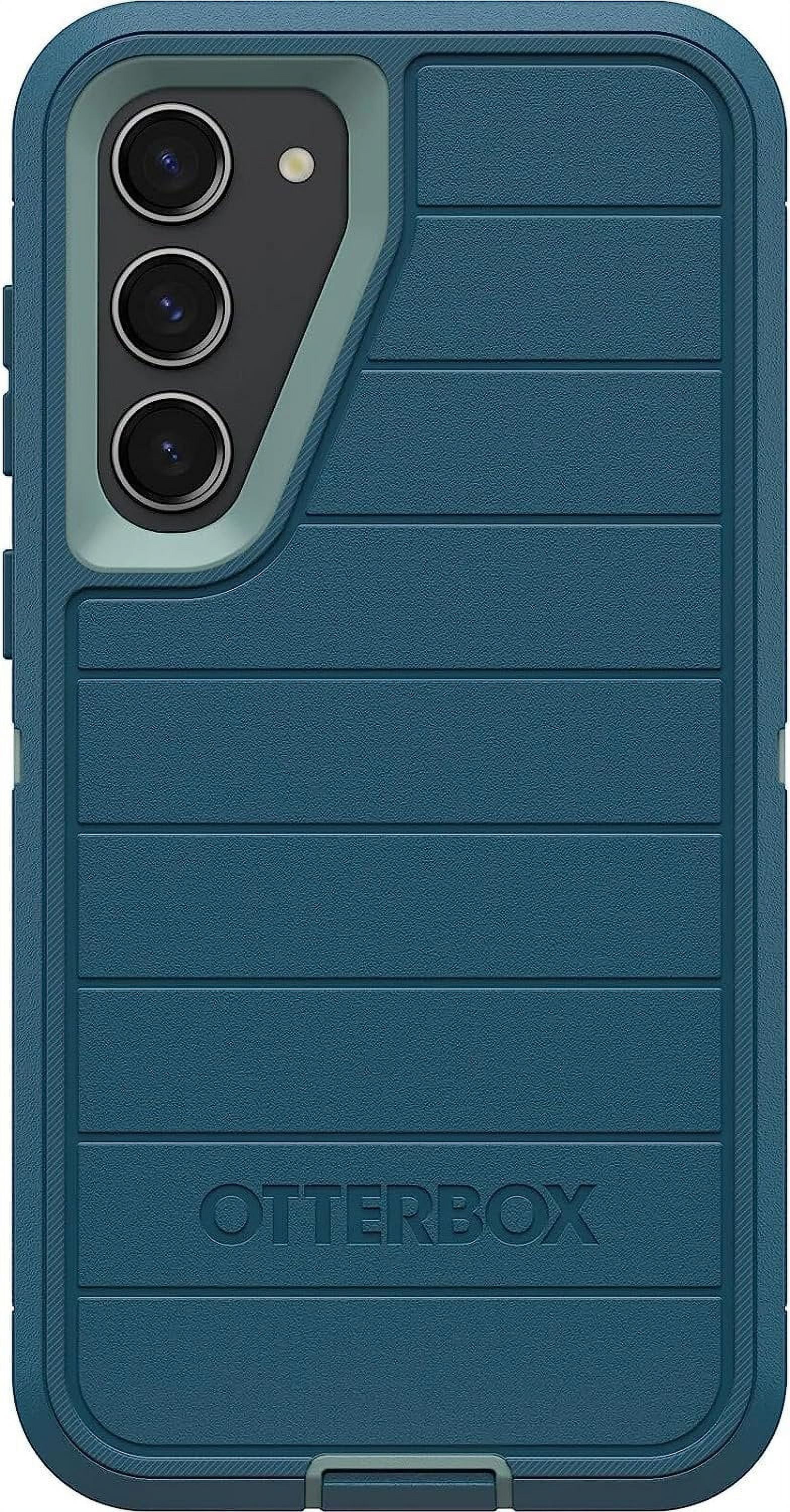 OtterBox Galaxy S23+ Only - Defender Series Case - Manoeuvre Blue, Rugged & Durable - with Port Protection - Includes Holster Clip Kickstand - Non-Retail Packaging