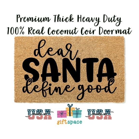 Doormat Dear Santa Define, Good Cute Christmas Gift Christmas Decorat (18" x 30") #3205