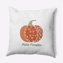 20" x 20" Simply Daisy Hello Pumpkin Polyester Indoor/Outdoor Pillow, Harvest Orange Qty 1