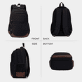 thumbnail image 7 of Forestfish Teen Backpack Set with Insulated Lunch Bag & Pencil Case, Water-Resistant Nylon School Bag（Solid Color/Black）, 7 of 7