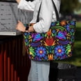 thumbnail image 4 of Wukai Colorful Floral Print Zipper Bag,large Beach Tote Bag,Waterproof Sandproof Bag,Grocery and Picnic Tote Travel Bag, 4 of 5