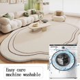 thumbnail image 2 of Living Room Area Rug Irregular Shaped Ombre,Soft Non Slip Kitchen Hallway Area Rugs,Washable Faux Wool Runner Rug,Modern Texture Deco Carpet,for Diningroom Office Table(Size:39.4*63in,Color:Style 6), 2 of 6