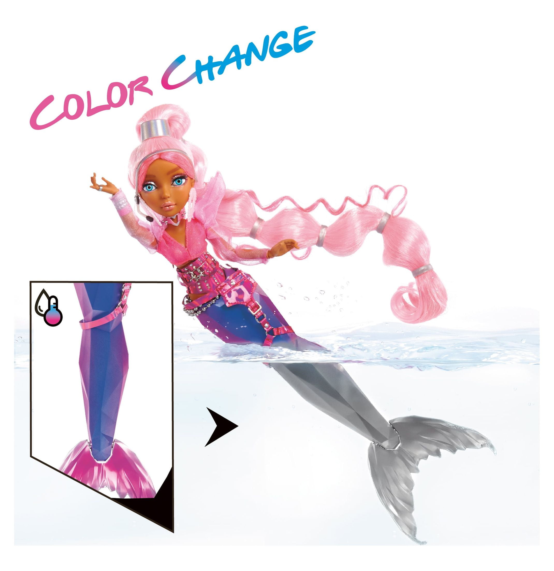 Original Mermaze Mermaidz Mermaid Color Changing Series No Eyeball