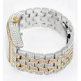 thumbnail image 3 of 42mm Montres Carlo Modern Full Stones Fashion Luxury Women Dress Bracelet Watch (Gold Silver Two-Tone), 3 of 4