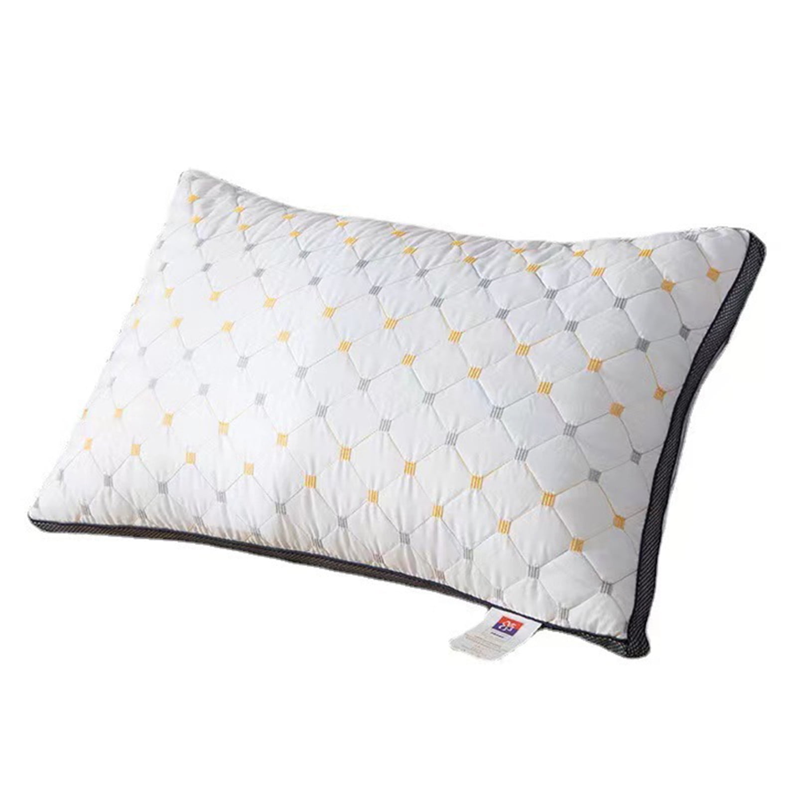 AuroraX White Decorative Bed Pillow Medium Soft Cooling Single Huge Overfilled Queen Bed Pillow for Side and Back Sleep Standard Bed Pillow Decor Gift for Women