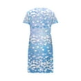 thumbnail image 4 of Kelon Nuisettes et Chemises de Nuit pour Femmes Grande Taille Robe de Nuit Décontractée pour Femmes Grande Taille Imprimé Cœur Manches Courtes Col Rond Extensibilité Moyenne Nuisette Ample Robe de Nuit de la Saint-Valentin, 4 of 4