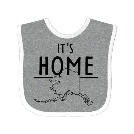 

Inktastic It s Home- Alaska State Outline Gift Baby Boy or Baby Girl Bib