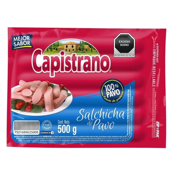 Salchicha de pavo Capistrano 500 g