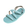 thumbnail image 4 of UTTOASFAY Clearance Sandals for Women Summer Fashion Women Buckle Flat Open Toe Slipper Sandals Beach Casual Shoes Flash Picks, 4 of 7