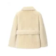 thumbnail image 6 of Elegant Women’s Vegan Fur Belted Short Coat Soft Winter Lapel Jacket Warm Luxury, 6 of 10