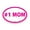 #1 Mom pink, variant on Magnet Me Up #1 Mom and #1 Dad Combo Pack Oval Magnet Decal, 4x6 In, Vinyl Automotive Magnet