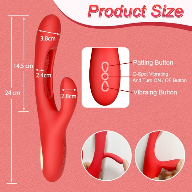 XBONP Rabbit Tapping G Spot Vibrator Clitoris A Spot Stimulation