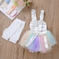 thumbnail image 6 of Douhoow Baby Girl My 1st Easter Clothes Sleeveless Bunny Rainbow Romper Leg Warmers 2PCS Outfit Set, 6 of 9