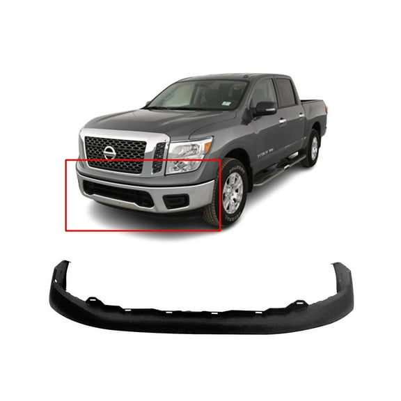 DCP Front Upper Bumper Cover For 2017-2019 Nissan Titan Primed NI1014105