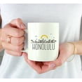 thumbnail image 3 of Koyal Wholesale Colorful City Skyline Graphic Ceramic Coffee Mug, Honolulu, 3 of 5