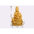 thumbnail image 4 of JONJUMP Wood Buddha Cuddle The Baby Guan Yin Statue Wooden Bouddha Carving Craft Sculpture Home Decoration, 4 of 4