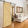 thumbnail image 4 of 30 in. x 83.5 in. K-Bar Solid Core Pine Unfinished Interior Barn Door Slab Kit, 4 of 9