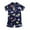 Dark Blue, variant on Toddler Kids Baby Boys Dinosaur Pajamas Sleepwear T shirt Shorts Clothes Set