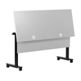 thumbnail image 2 of Emma + Oliver Heavy-Duty Flip Top Training Table with Nesting Design, Privacy Panel, T-Legs, 1" Gray Tabletop, Black Metal Frame - 60" x 24", 2 of 15