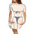 thumbnail image 4 of MesaSe Paréo de Bain pour Femmes, T-Shirt de Couverture de Maillot de Bain Amusant Imprimé pour Bikini, Robe de Femme, Tenue Amusante pour Fête à la Plage, 4 of 6