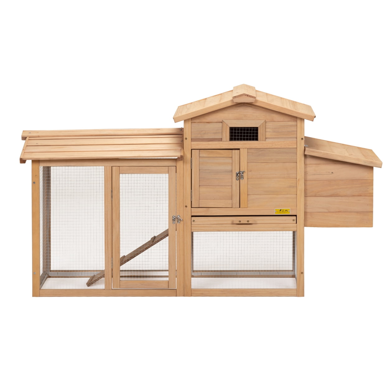 59" Chicken Coop Rabbit Hutch Hen House w/Nest Box, Outdoor Backyard