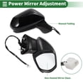 thumbnail image 2 of Reemplazo del espejo lateral derecho Unique Bargains para Toyota Camry 2018-2022 No.8791006800/8791033C20 Negro brillante Ajuste de espejo eléctrico, 2 of 7