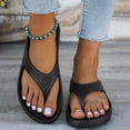 thumbnail image 2 of Rokment Ortho Flip Flops for Women Lightweight Waterproof Bathroom Shower Slippers Beach Summer Swim Pool Non Slip Walking Slip on Slides Water Sandals Black Size 6.5, 2 of 7