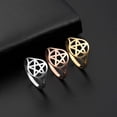 thumbnail image 2 of Gold #8 Ring Pentagram Pentacle Ring Stainless Steel Sterling Silver Goth Gothic Ring, 2 of 4