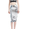 thumbnail image 3 of Vedolay Skirts Womens Modern Femme Mini Skirt,Silver XXL, 3 of 5