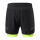 thumbnail image 2 of Pantalones cortos para correr 2 en 1 para hombres con bolsillos con cremallera Ejercicio de secado rápido Arsuxeo pantalones cortos de hombre, 2 of 7