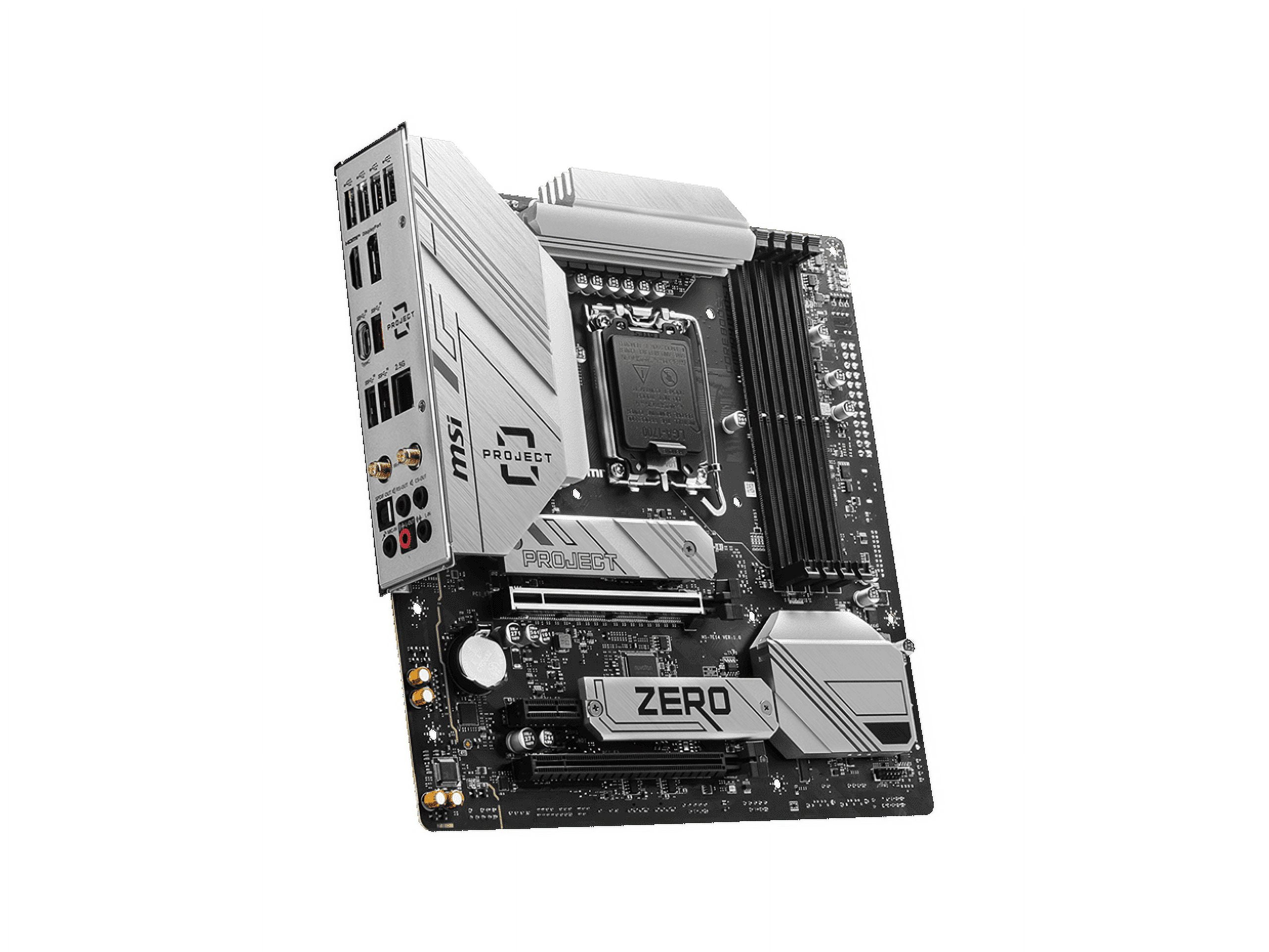 MSI B760M PROJECT ZERO Wi-Fi 6E LGA 1700 Intel B760 SATA 6Gb/s 