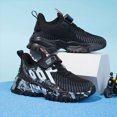 thumbnail image 4 of yboeqw Boys Older Kids Breathable Mesh Running Shoes Childrens Lightweight Gym Class Sneakers Size 4.5, 4 of 8