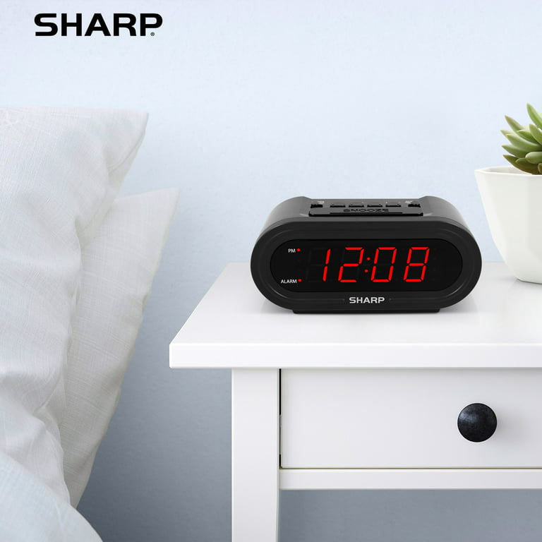 SHARP Digital Alarm with AccuSet - Automatic Smart Clock, Never Needs  Setting - Great for Seniors, Kids, and Everyone who Doesn't Want to Set a  Clock!