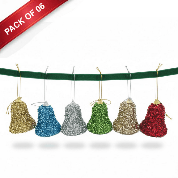 AK Trading 3D Christmas Bell Ornaments Shatterproof Christmas Tree Decor 3 Inch
