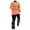 Orange-gym set men, variant on Long Sleeve Mens Workwear Set Durable Work Overalls Jacket and Pants High Vis Safety Uniform 2 Piece Outfit Orange S
