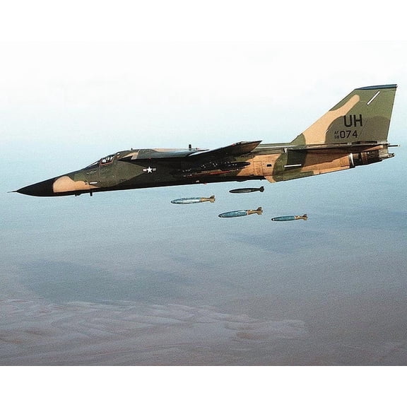 General Dynamics F-111 / FB-111A Bomb Drop - 24x36 Inch Laminated Aviation Poster - Stunning Detail and Bold Colors