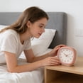 thumbnail image 6 of Dongrere Analog Alarm Clock with Colorful Dial, Small Alarm Clock, Easy to Set, Living Room Bedroom Decor, 4 Inch, Pink, 6 of 6