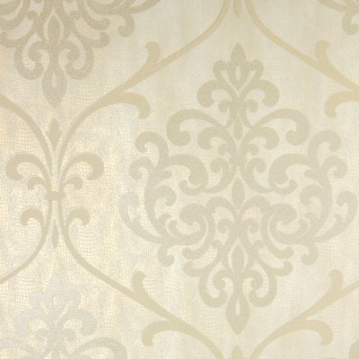 Damask Glitter Wallpaper Cream Gold Vinyl Luxury Textured Fine Decor Wentworth 