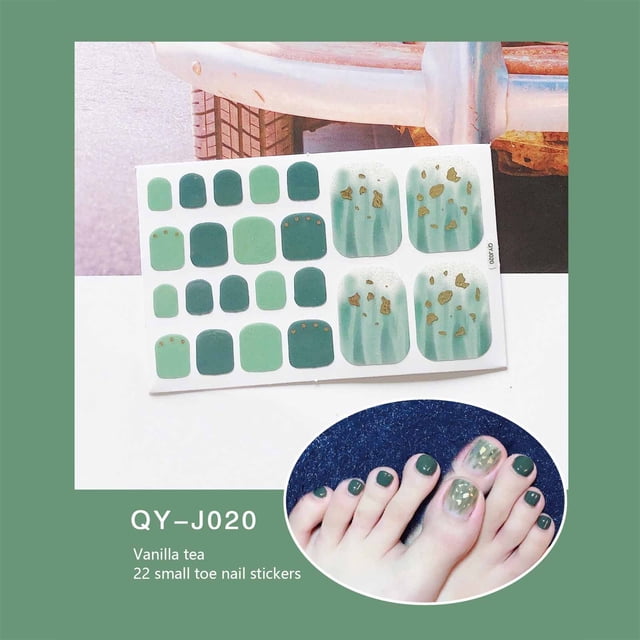 TopLLC Nail Stickers Toe Nail Stickers Toe Nail Stickers Bronzing Imitation Diamond Nail Stickers Nail infiltration