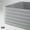 thumbnail image 2 of VIGO Cadman Gray Concreto Stone Fluted Rectangular Bathroom Vessel Sink with Apollo Faucet and Pop-Up Drain in Brushed Nickel-VGT2101, 2 of 14