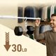 thumbnail image 2 of Organizador de armario de pared con diseño deslizante: barra para colgar ropa extensible y temporal para el almacenamiento en armarios domésticos., 2 of 6