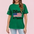 thumbnail image 3 of Women's America 250 Usa Shirt America 250 Shirt Short Sleeve 4th Of July Patriotic Shirts, 3 of 3