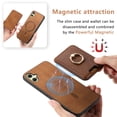 thumbnail image 2 of Allytech Samsung Galaxy A05 Case, Detachable Magnetic Wallet Case with Card Holder & Ring Stand, Support Car Mount, Premium PU Leather Shockproof Durable Protective Slim Case Cover - Brown, 2 of 10