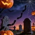thumbnail image 5 of YiFudd Halloween Bat Hanging Garland, Glow-in-the-Dark Luminous Wall Decor for Indoor Outdoor Party Background, 71in, 5 of 7